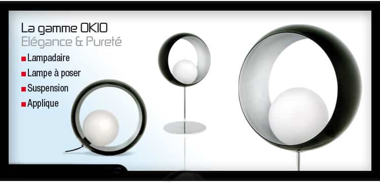 Lampe Okio Noir ou blanc