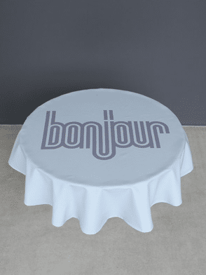 nappe personnalisée "Bonjour"